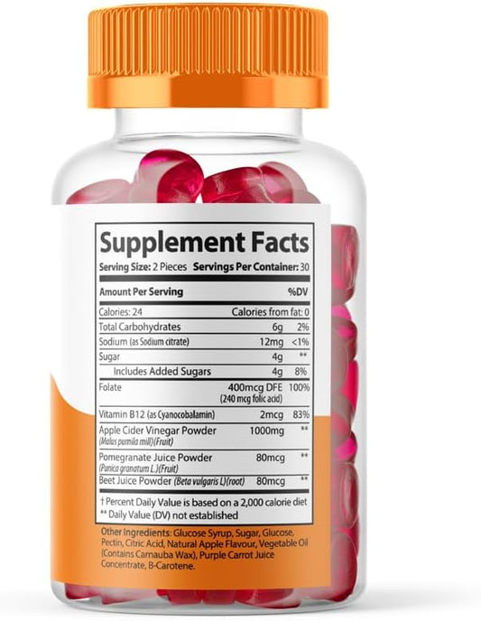 Vydox Gummies, Vydox Plus Daily Health Supplement, Complete Formula for Overall Health to Support Performance, All-Natural Solution Gummys, Vy DOX Gomitas Reviews (60 Gummies) 1 Month Supply