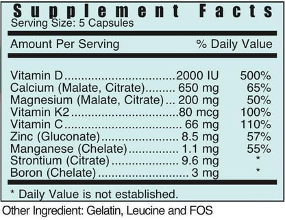 Systemic Formulas CAL Calcium Plus 100 #120. Highly D3 and K2, Zinc,