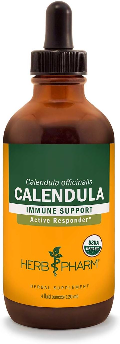 Herb Pharm Certified Organic Calendula Liquid 4 Ounce