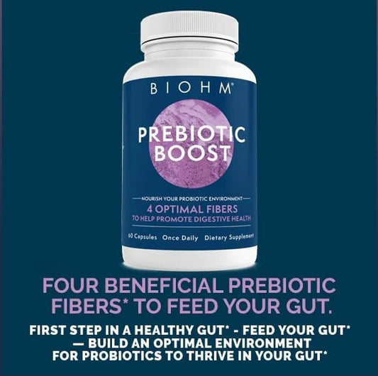 BIOHM Prebiotic & Women's Probiotic Bundle: 60 Caps 30B CFU 30 Caps