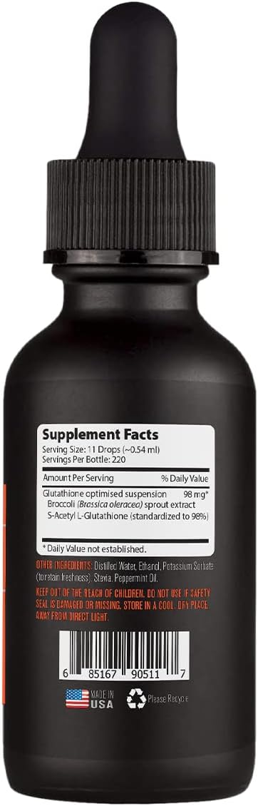 S-Acetyl L-Glutathione 98mg, 4 Oz Liquid, 220 Servings,