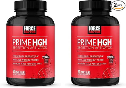 Force Factor Prime HGH Secretion Activator, HGH Supplement for Men with Clinically Studied AlphaSize to Help Trigger HGH Production, Increase Workout Force, and Improve Performance, 75 Capsules