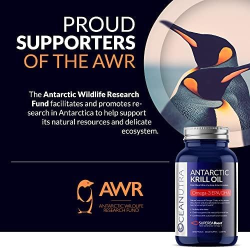 100% Pure Krill Oil 1000mg, Omega 3, Highest 56% Phospholipids,