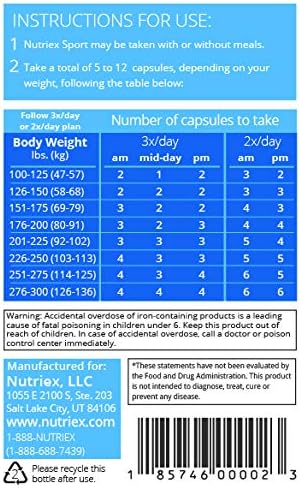 Sport Comprehensive Multivitamin Supplement with Glucosamine 270 Capsules