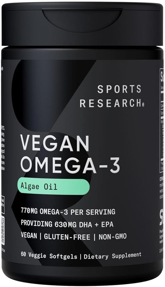 Sports Research Vegan Omega-3 Fish Oil 60 Softgels
