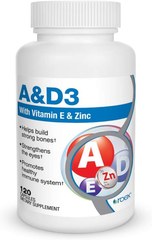 Roex Vitamin A and D Plus 120 Count