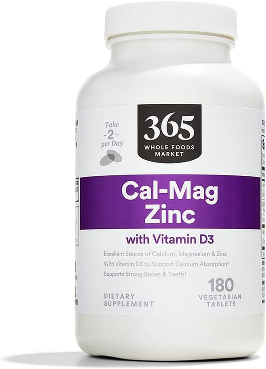 365 by Whole Foods Market, Cal-Mag-Zinc D3, 180 180 Count
