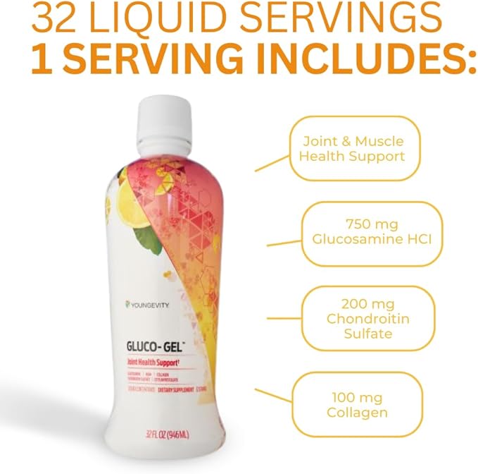 Youngevity Majestic Earth Liquid GLUCO-Gel - 32 FL OZ (Pack of 4)