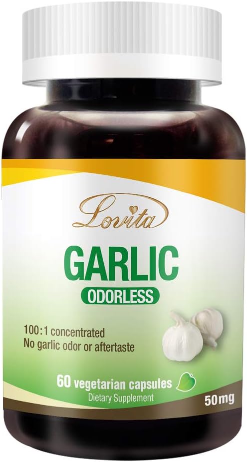 Odorless Garlic Extract 5000mg | 1.25% Allicin 60 Vegetarian (2-Month Supply)