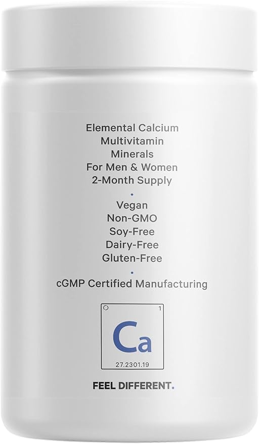 Codeage Calcium 500mg Supplement + Magnesium D3 Vitamin K2 - 2-Month Supply- 120 Capsules