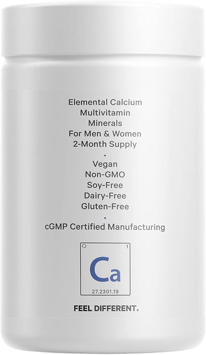 Codeage Calcium 500mg Supplement + Magnesium D3 Vitamin K2 - 2-Month Supply- 120 Capsules
