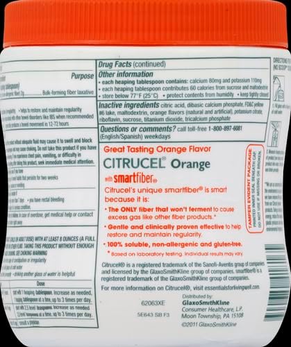 Citrucel Fiber Powder for Occasional Constipation 16 Ounces