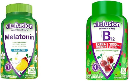 Vitafusion Melatonin 140 Count and Vitamin B12 Gummy 90 Count