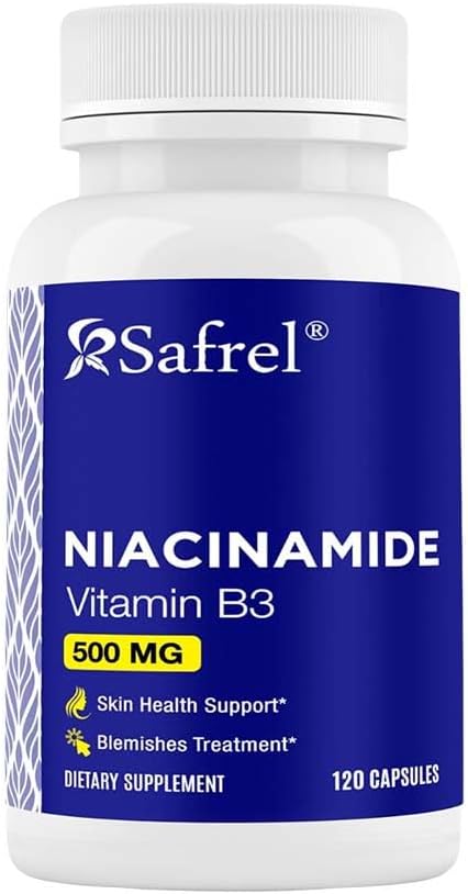 Safrel Niacinamide 500mg (Vitamin B3) 120 Capsules