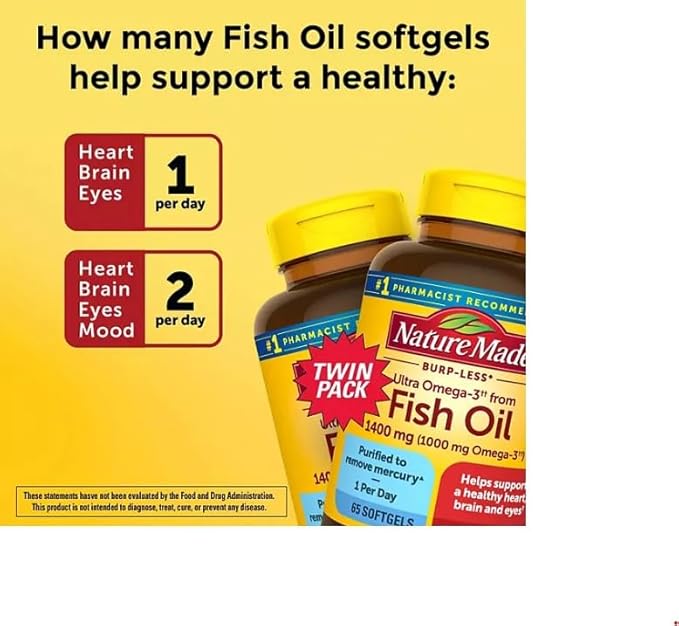 Burp-Less Ultra Omega 3 from Fish 1400 mg. (65 ct., 2pk.)