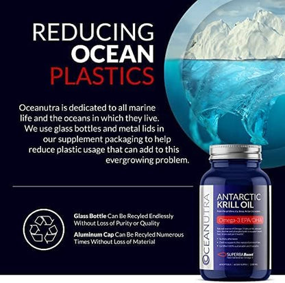 100% Pure Krill Oil 1000mg, Omega 3, Highest 56% Phospholipids,