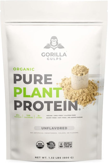100% Organic Pure Plant Protein Powder 20 Servings