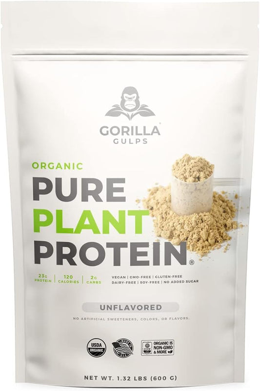 100% Organic Pure Plant Protein Powder 20 Servings