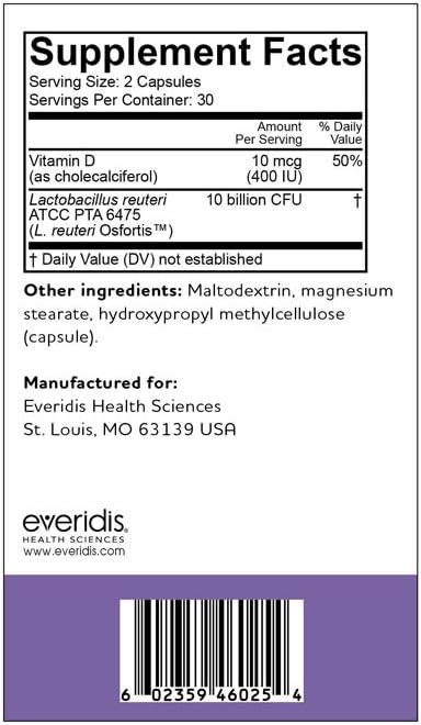 BioGaia Osfortis, Women’s Probiotic for Strong 6475, 60 60 Capsules, 1 Pack