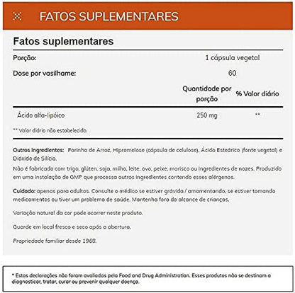 NOW Supplements, Alpha Lipoic Acid 250 120 Veg