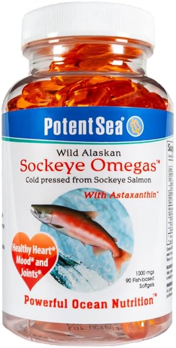 Wild Alaskan Sockeye Omegas Salmon Fish Omega-3 EPA 90 Softgel