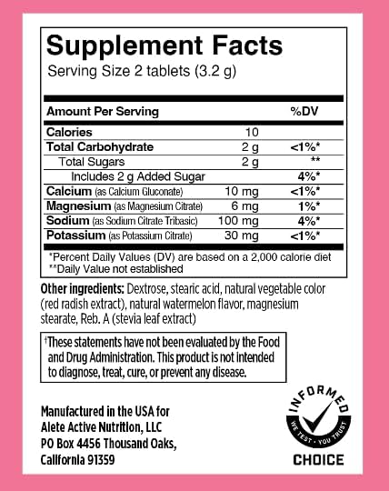 SaltStick Electrolyte FastChews Chewable Tablets | 120 Count - Watermelon | Salt Tablets for Runners, Sports Nutrition, Hydration Tablets, Electrolyte Chews | 12 Packets of 10 Tablets Each