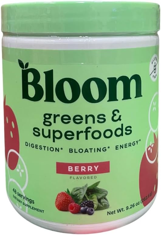 '-Bloom- Greens & Superfoods Powder 9.26oz (Berry, 48 Servings)