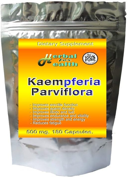 Kaempferia Parviflora-Black Ginger-Black Galangal-krachai Dum in Thai 500 Mg. 180 Caps.from Thailand