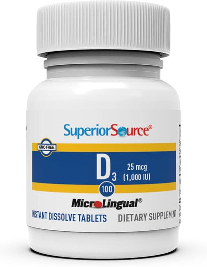 Superior Source Vitamin D3 1000 IU, 100 Count,