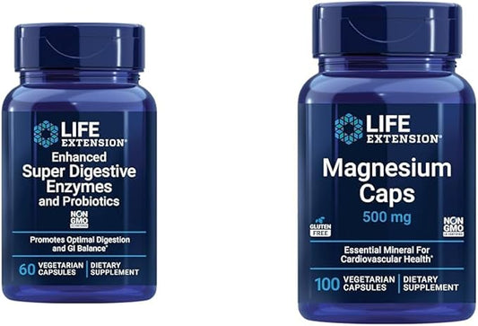 Life Extension 60 Vegetarian Capsules Enhanced 100 Magnesium