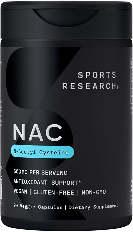 Sports Research N-Acetyl L-Cysteine (NAC) 600mg, 90 Veggie
