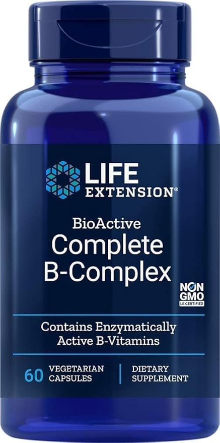 Life Extension Complete B-Complex Vegetarian Capsules, 60 Count