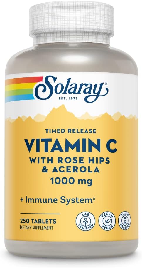 SOLARAY Vitamin C w/Rose Hips & Acerola 1000mg | 250ct