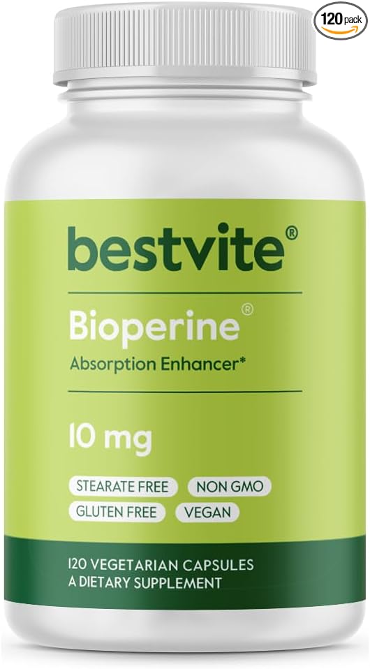BESTVITE Bioperine 10mg (120 Vegetarian Capsules)