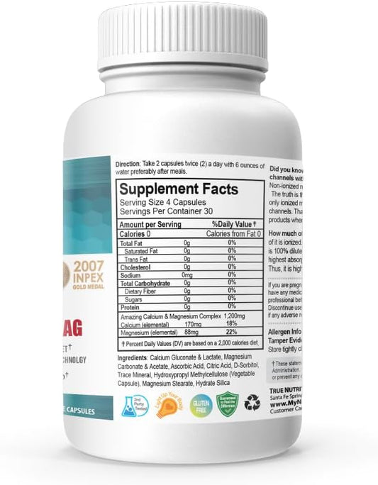 Sean Lee's iBone Cal Mag 120 Vegetable Capsules X 3 Bottles for 3 Months - Bone Health, Calcium Supplement (360 Count)