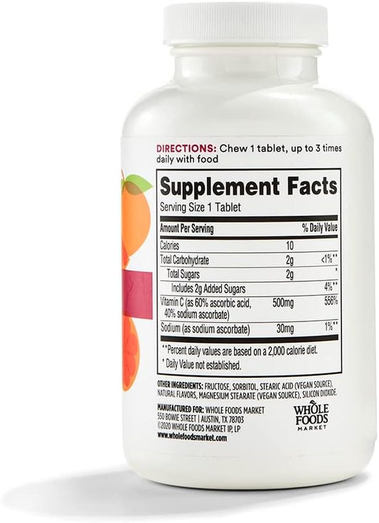 365 by Whole Foods Market, Vitamin 500Mg, 100 100 Tablets