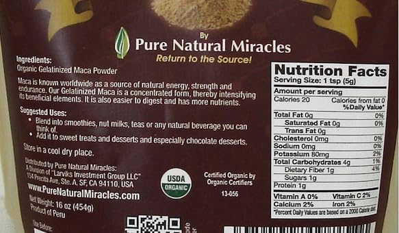 Maca Powder - Peruvian Maca Root 16 oz