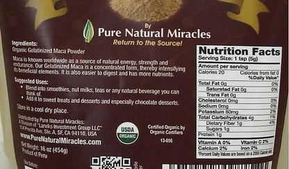 Maca Powder - Peruvian Maca Root 16 oz
