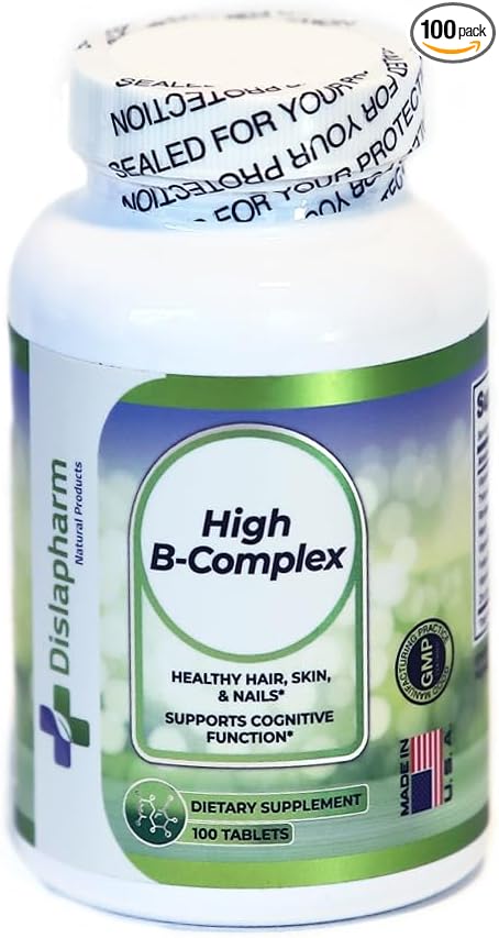 High B Complex Vitamins for Women B2, B6, B6, B12, B12, B1, B1, Vitamin 100 Tablets