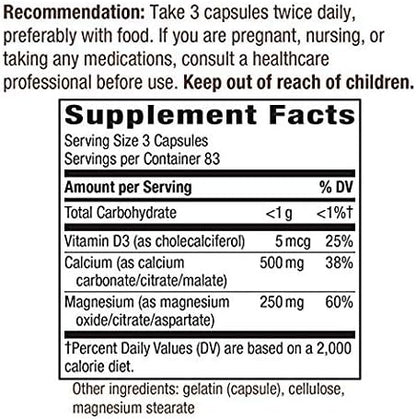 Nature’s Way Calcium-Magnesium-Vitamin D3 250 Capsules 2)