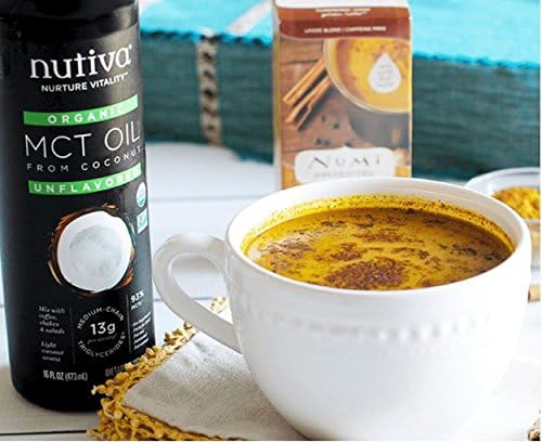 Nutiva Organic MCT Oil, 1 gallon, Unflavored for Coffee, Non-GMO made from Organic Coconuts, Keto Friendly, Best Oil Wellness Ketosis Supplement, 14g of C8 & C10 per serving