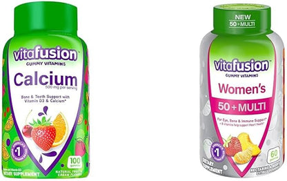 Vitafusion Chewable Calcium Gummy Vitamins Bone 50+ Multivitamin