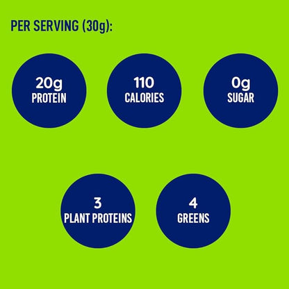 LeanFit PLANT-BASED PROTEIN & GREENS, Natural 20g Protein, 19 Servings, 1.25 Pound