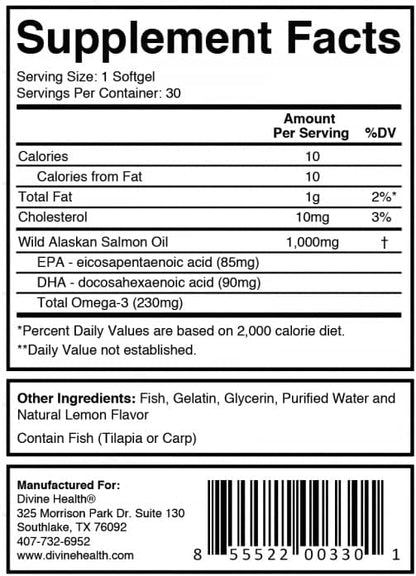 Dr.Colbert's Wild Alaskan Salmon Omega-3 Containing Omega-3, DHA