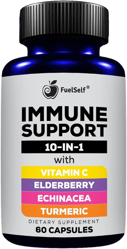 Immune Support Booster Supplement with Elderberry, B6, Zinc, 60 Count, 1 Pack