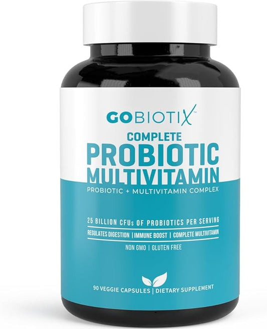 GOBIOTIX Probiotic Multivitamin Supplement 25 Billion 90 Capsules