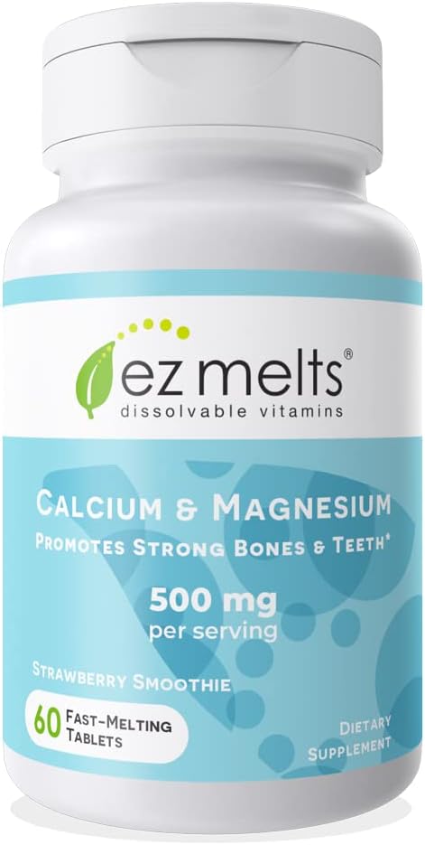 EZ Melts Dissolvable Calcium & Magnesium D3, Sugar-Free, 1-Month Supply