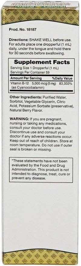 Nature's Bounty B-12 5000 mcg Sublingual 2 oz 9)