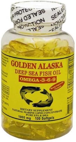 Golden Alaska Deep Sea Omega-3-6-9 Fish 1000mg 100 100 Softgels