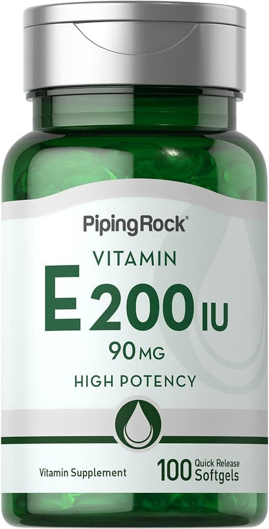 Piping Rock Vitamin E 200 IU 90mg | 100 Softgel